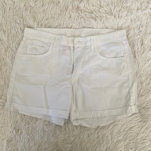 Mother White Cuff Short